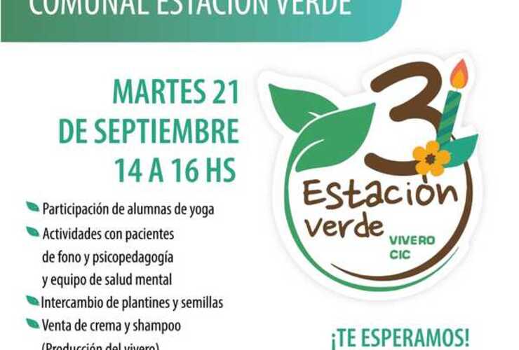 Imagen de Se viene el 3er Aniversario del vivero comunal Estación Verde.