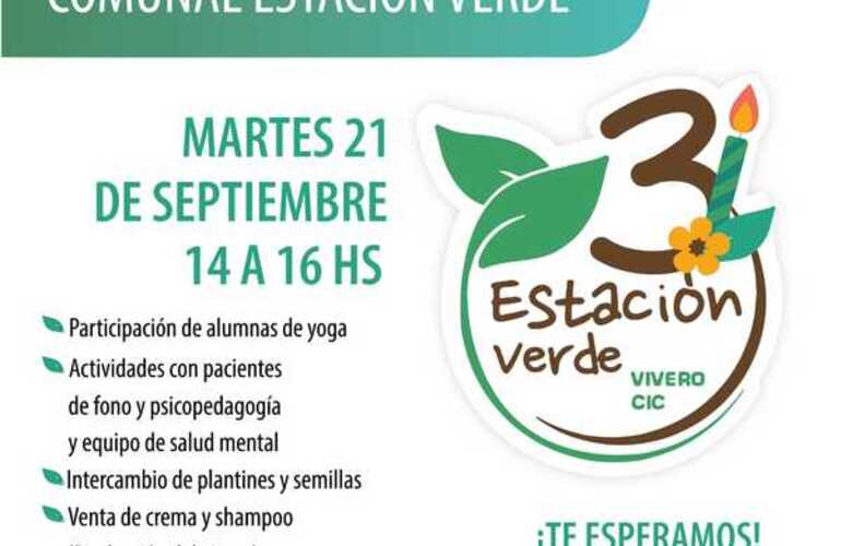 Imagen de Se viene el 3er Aniversario del vivero comunal Estación Verde.