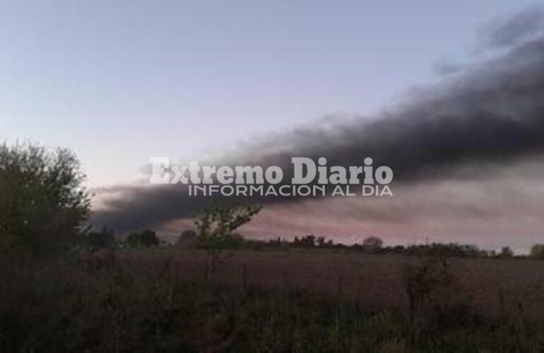 Imagen de Incendio en un campo de zona norte