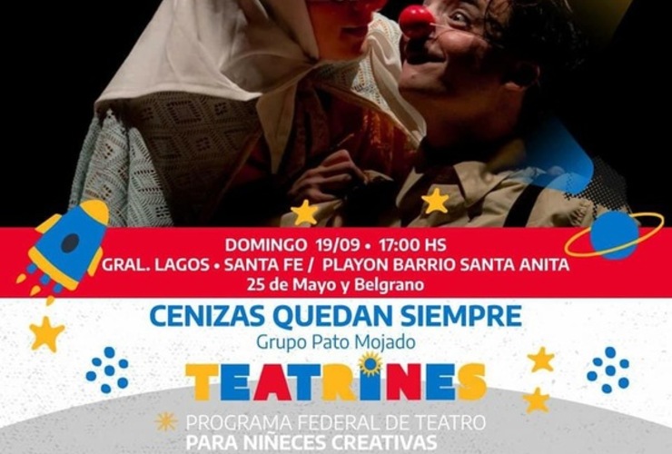 Imagen de Este domingo, el grupo federal para niñeces creativas Teatrines, realizó obra en la localidad.