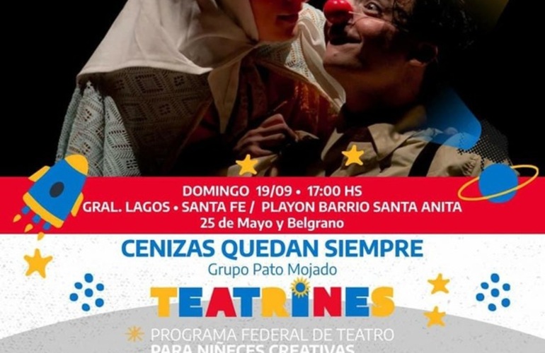 Imagen de Este domingo, el grupo federal para niñeces creativas Teatrines, realizó obra en la localidad.