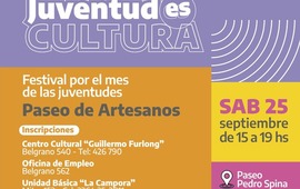 Imagen de Inscripci&oacute;n para el paseo de artesanos de "Juventud es Cultura", el Festival por el mes de las Juventudes
