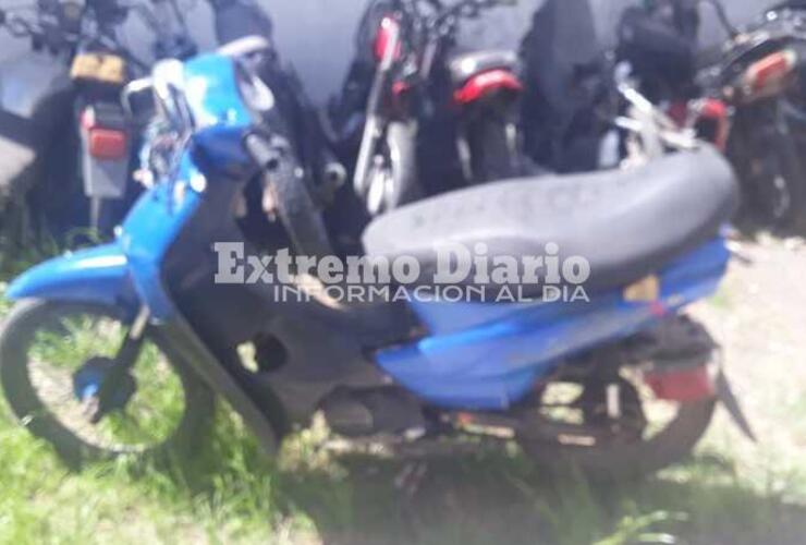 Imagen de Accidente y moto con guarismos adulterados