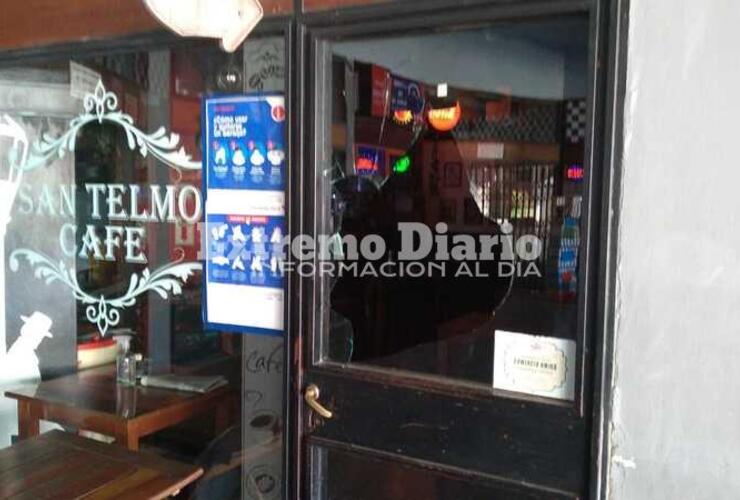 Imagen de Le rompió un vidrio del bar y resultó detenido