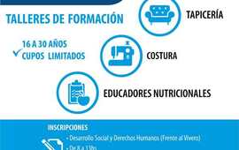 Los talleres empiezan en octubre.
