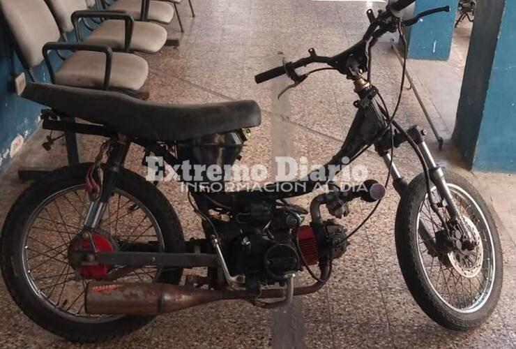 La motocicleta quedó secuestrada en la 27.