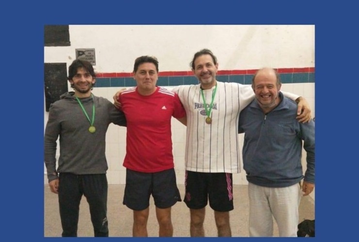 Imagen de La dupla de Sebastián Caroselli y Daniel Estevez, obtuvieron el 3er puesto en el Provincial de Frontón 3era categoría.