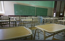 Aulas vac&iacute;as otra vez en colegios p&uacute;blicos santafesinos. (Alan Monz&oacute;n/Rosario3.com)