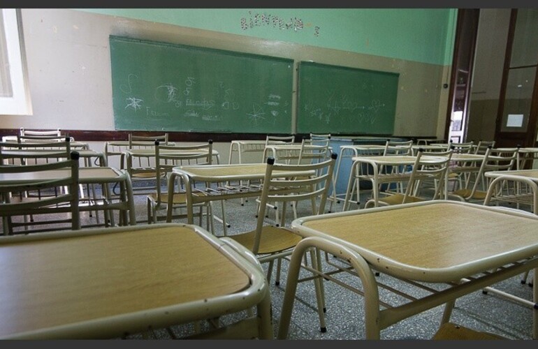 Aulas vacías otra vez en colegios públicos santafesinos. (Alan Monzón/Rosario3.com)
