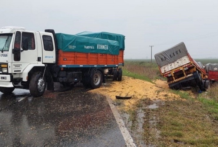 Imagen de Otro choque fatal en la región bajo la lluvia: un muerto en una colisión de tres camiones en la Ruta 91