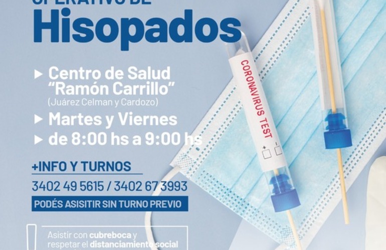 Imagen de Hisopados en el Centro de Salud