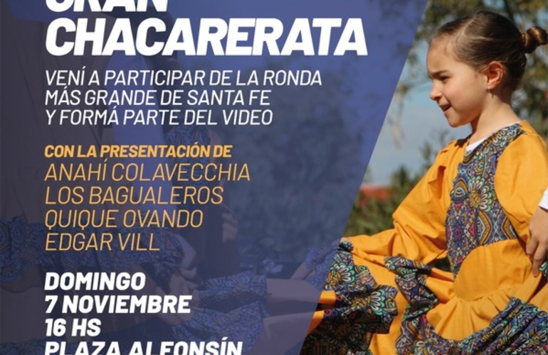 Imagen de Gran chacarerata en la Plaza Ra&uacute;l Alfons&iacute;n
