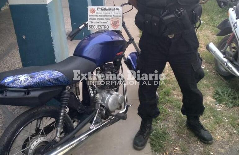 Imagen de Secuestran moto sin papeles y con los números de cuadro limados