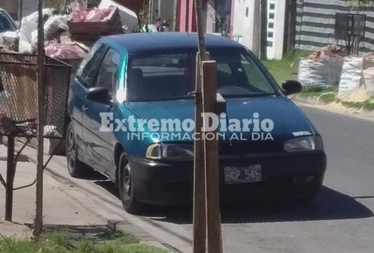 La foto que le sacó Luciano a su auto tras hallarlo en San Nicolás de los Arroyos