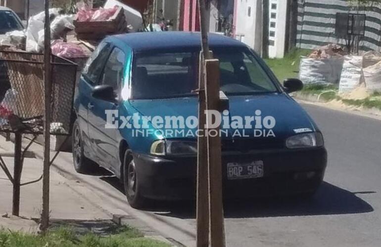 La foto que le sacó Luciano a su auto tras hallarlo en San Nicolás de los Arroyos