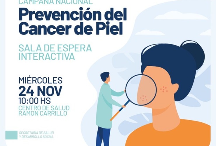 Imagen de Campaña Nacional de Prevención del Cáncer de Piel: Sala de espera interactiva en el "Ramón Carrillo"