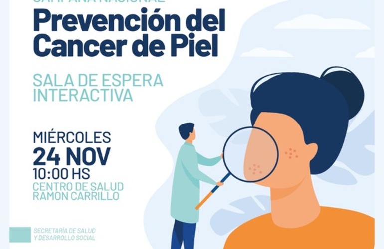 Imagen de Campaña Nacional de Prevención del Cáncer de Piel: Sala de espera interactiva en el "Ramón Carrillo"