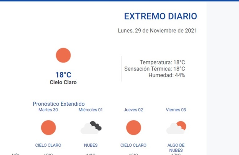 Imagen de Noviembre se despide más fresquito