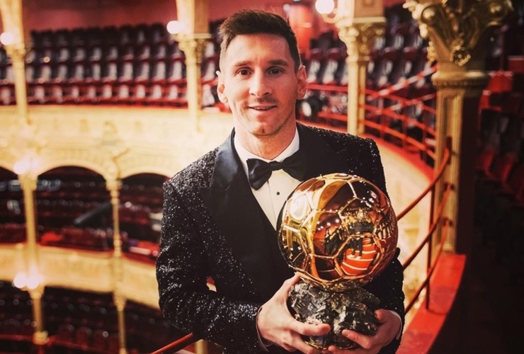 Imagen de El argentino Lionel Messi, volvió a ganar el Balón de Oro, es el 7mo en su carrera.