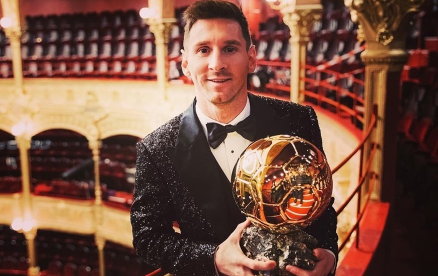 Imagen de El argentino Lionel Messi, volvi&oacute; a ganar el Bal&oacute;n de Oro, es el 7mo en su carrera.