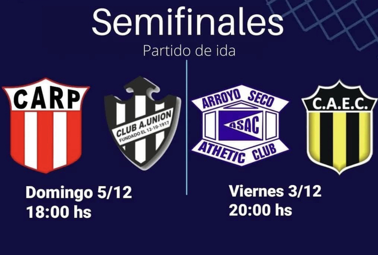 Imagen de Semifinales: A.S.A.C. jugará de local el viernes ante Emp. Central y C.A.U. jugará de visitante el domingo ante Riberas.