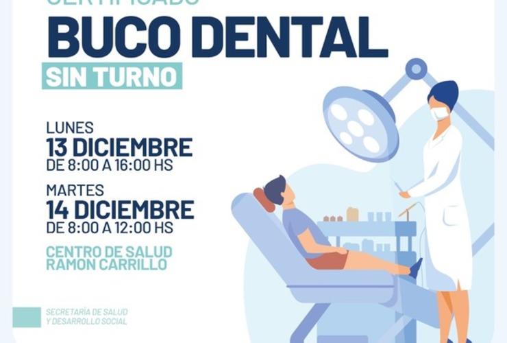 Imagen de Certificado buco dental sin turno previo en el Ram&oacute;n Carrillo