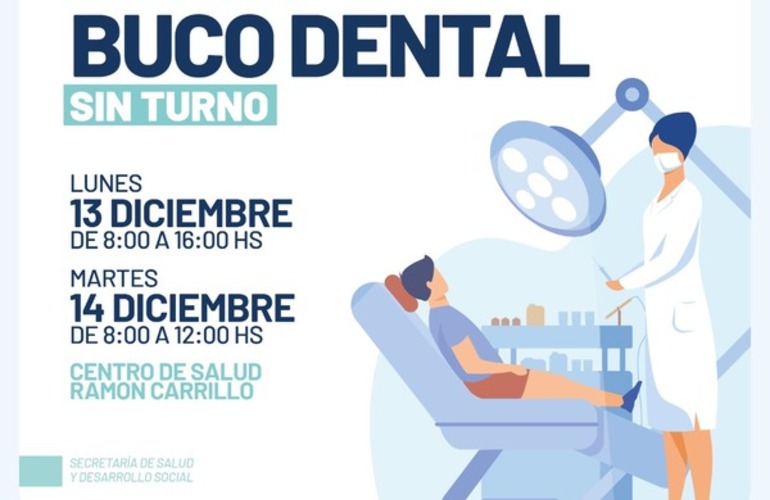 Imagen de Certificado buco dental sin turno previo en el Ramón Carrillo