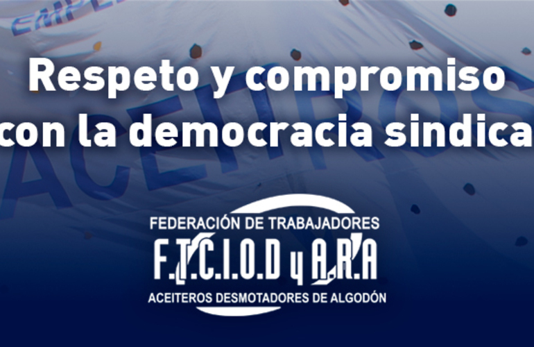 Imagen de Respeto y compromiso con la democracia sindical