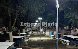 Instalaci&oacute;n de luces led en el predio
