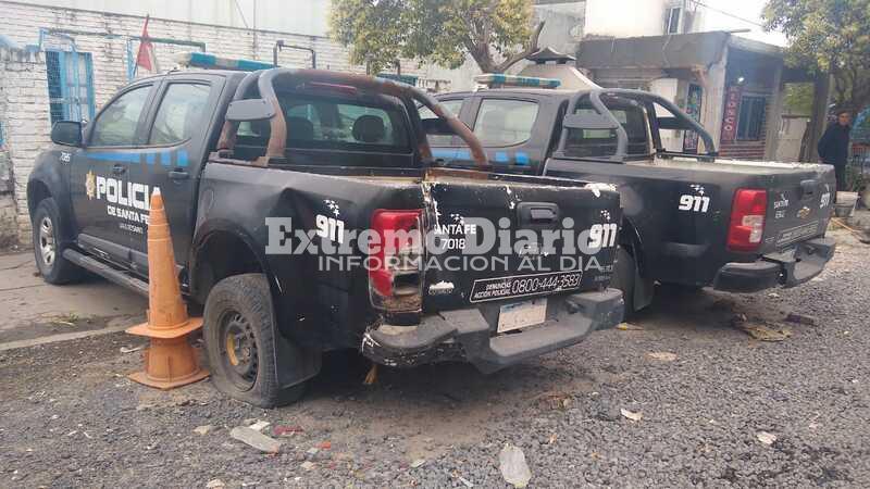 Imagen de Varios m&oacute;viles fuera de servicio en el Comando