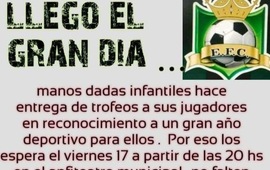 Imagen de El viernes 17/12 en el Anfiteatro, Manos Dadas realizar&aacute; su entrega de premios a sus jugadores.