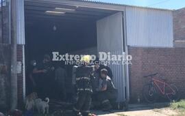 Imagen de Incendio en un galp&oacute;n de San Mart&iacute;n al 1400