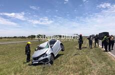 Imagen de Accidente sobre autopista a metros del puente del acceso