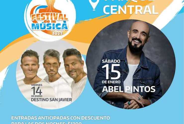 Lagos Activa. Vuelve el Festival de la Música con Destino San Javier y Abel Pintos.