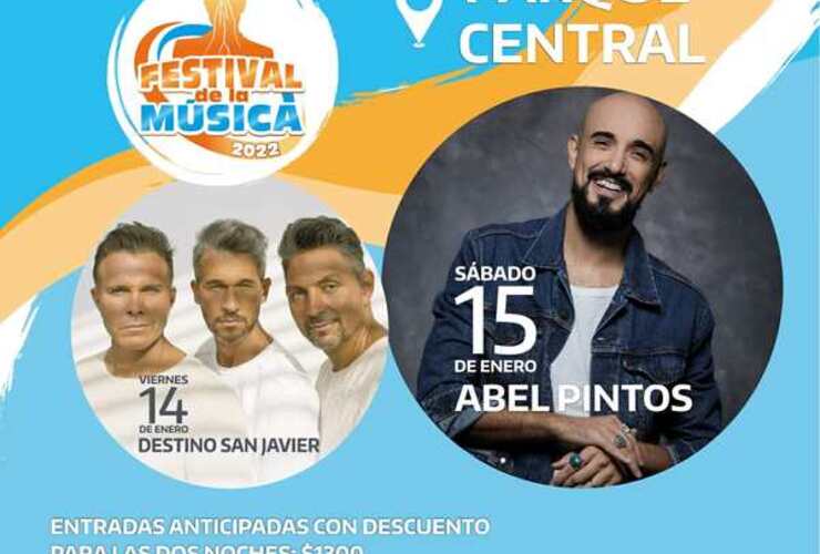 Lagos Activa. Vuelve el Festival de la Música con Destino San Javier y Abel Pintos.