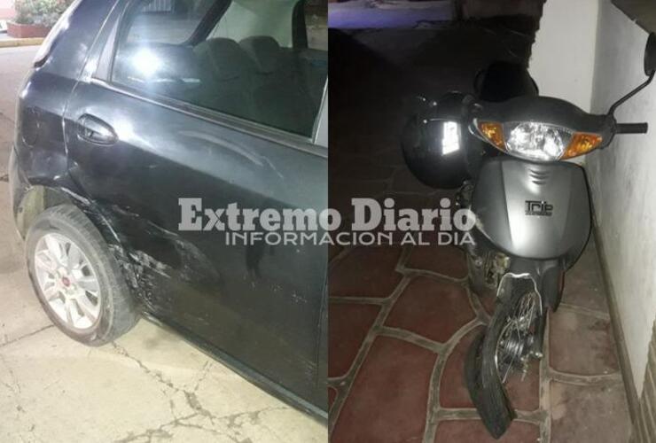 El conductor de la moto fue trasladado al hospital fuera de peligro.