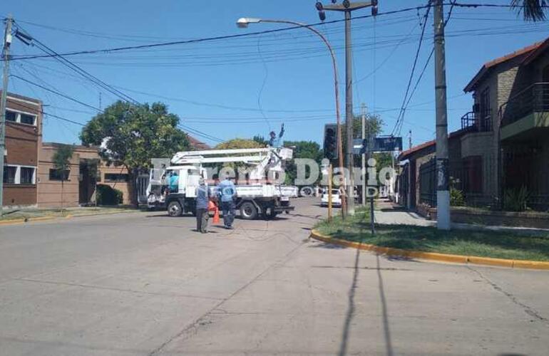 Personal de la EPE en Belgrano y Colón