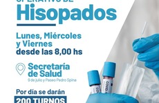 Imagen de Nuevos días para hisopados