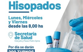 Imagen de Nuevos d&iacute;as para hisopados