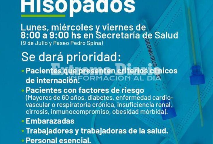 Imagen de Operativo de hisopados en la Secretaría de Salud