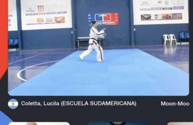 Imagen de Lucila Coletta, Campeona Mundial en Formas Individual de IV Dan y en Formas por Equipos en Adultos.