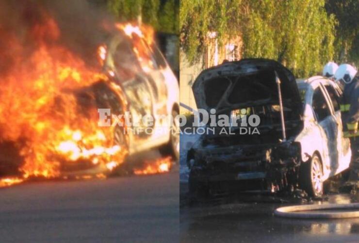 Bomberos Voluntarios trabajaron en el lugar.