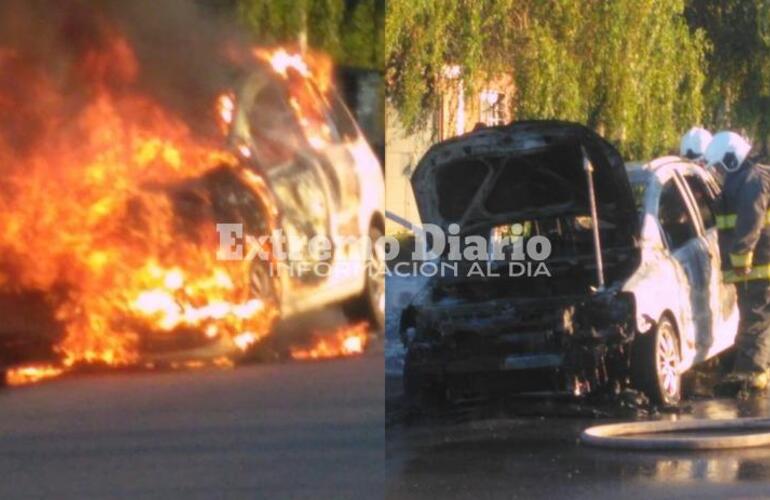 Bomberos Voluntarios trabajaron en el lugar.