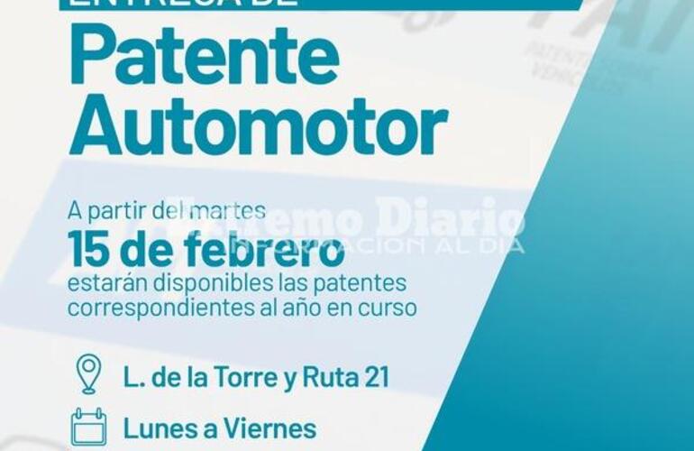 Imagen de Este martes comenzará la entrega de patentes