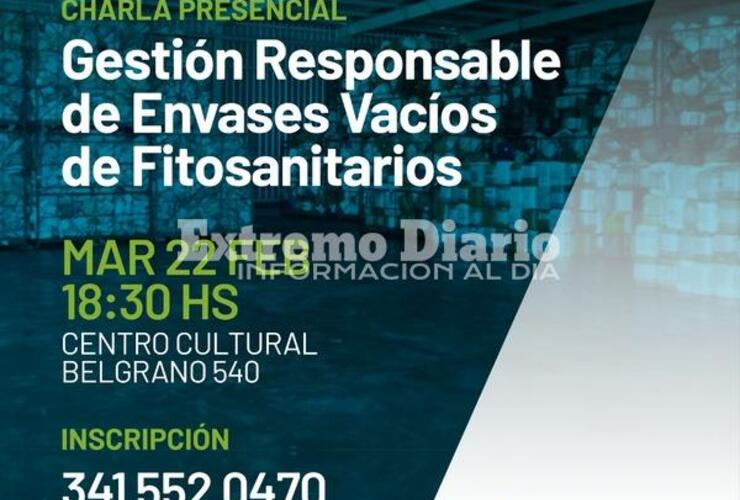 Imagen de Charla presencial: Gesti&oacute;n responsable de envases vac&iacute;os fitosanitarios