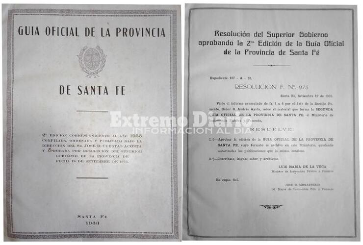 Imagen de El Museo presentó la Guía Oficial de la Provincia de Santa Fe del año 1933