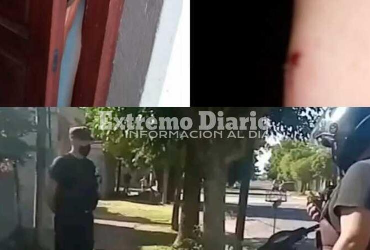 Puerta violentada, menores lastimados y 6 móviles frente a la vivienda.