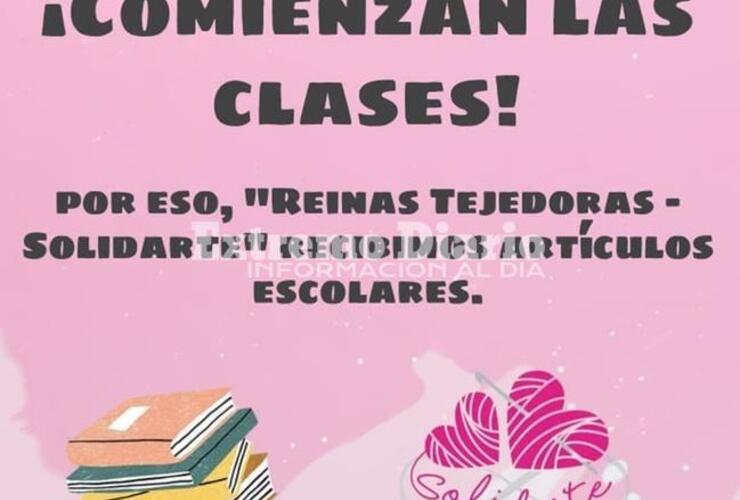 Imagen de ¡Comienzan las clases! y Reinas Tejedoras llevan adelante nueva campaña solidaria