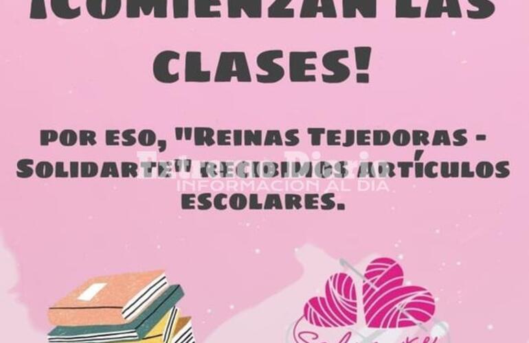 Imagen de ¡Comienzan las clases! y Reinas Tejedoras llevan adelante nueva campaña solidaria