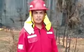 Santos Mendez, jefe del cuerpo activo Bomberos Virasoro